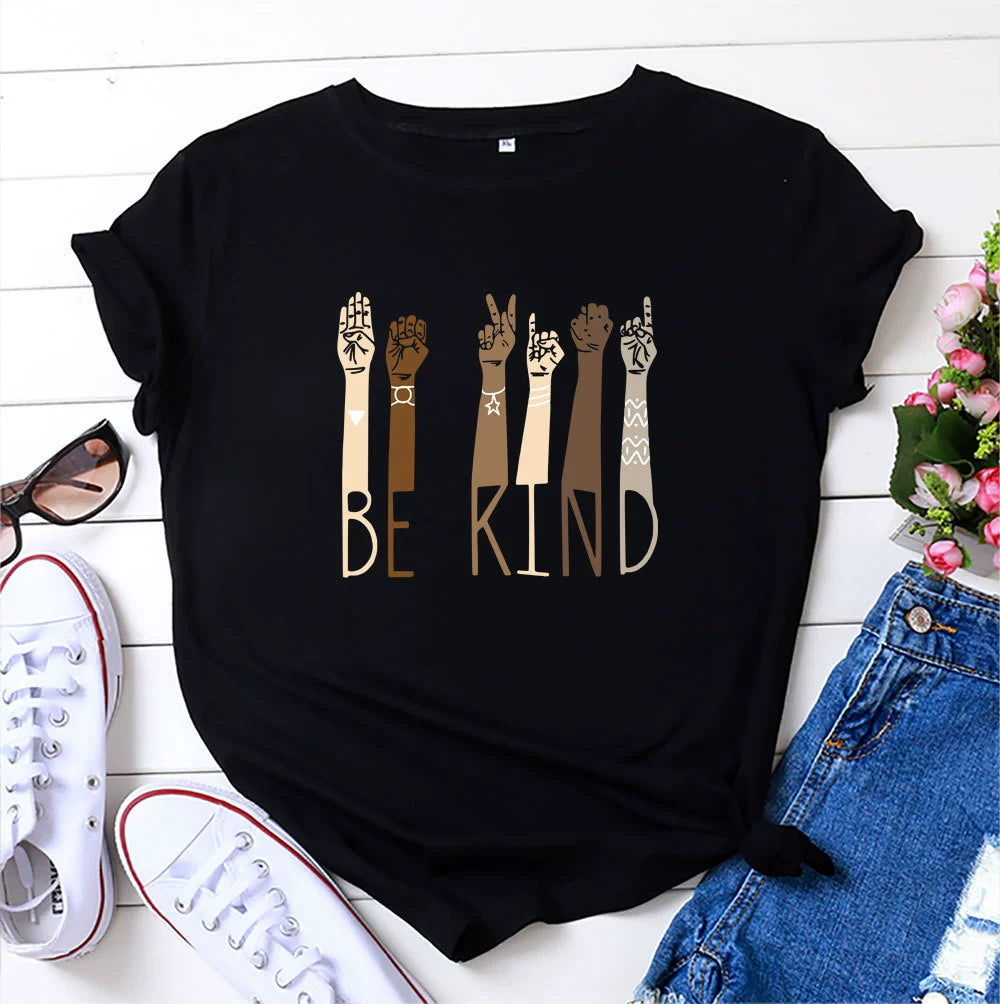 Women's Loose plus Size Purified Cotton Thin Short Sleeve T-shirt