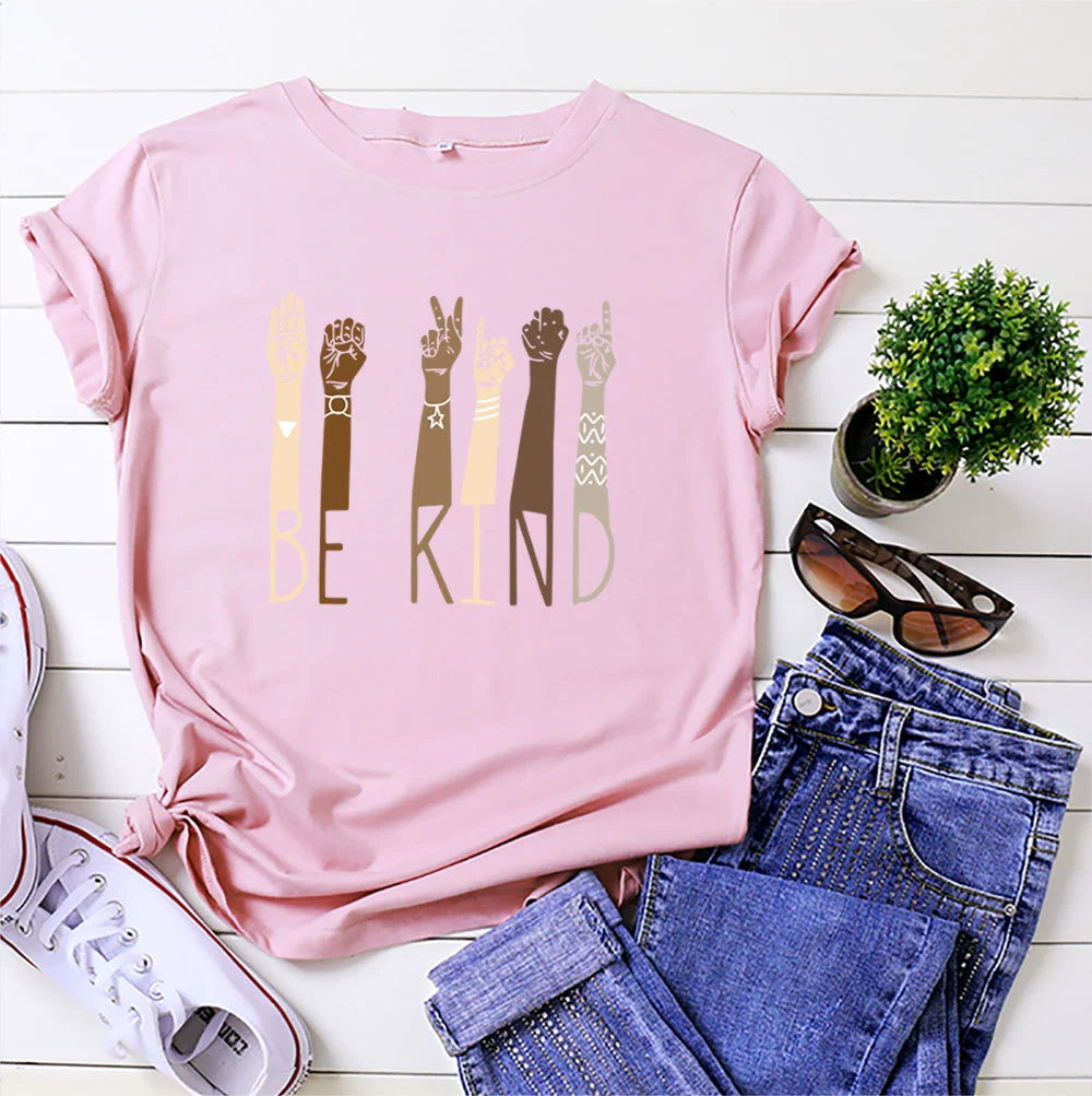 Women's Loose plus Size Purified Cotton Thin Short Sleeve T-shirt