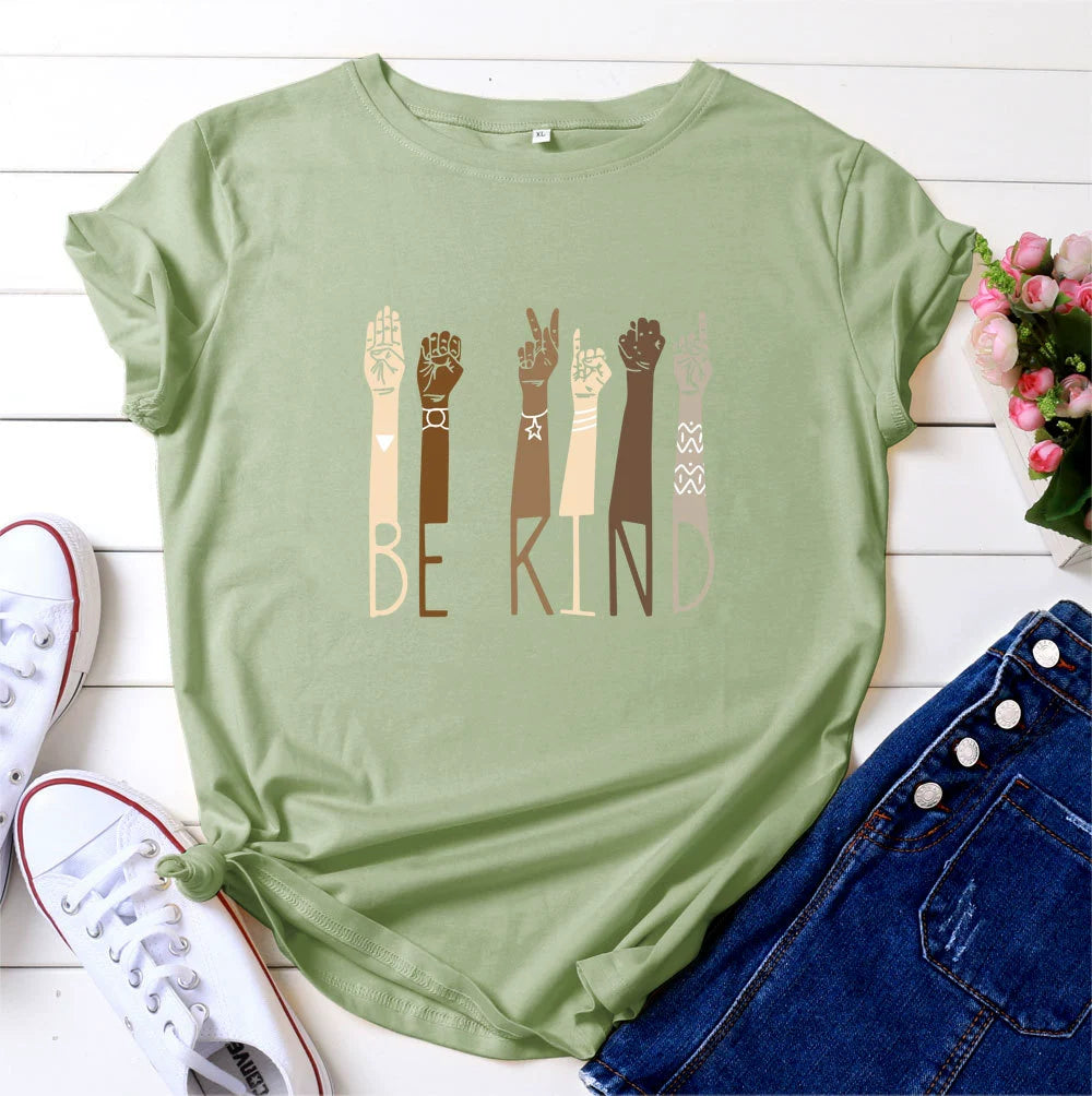 Women's Loose plus Size Purified Cotton Thin Short Sleeve T-shirt